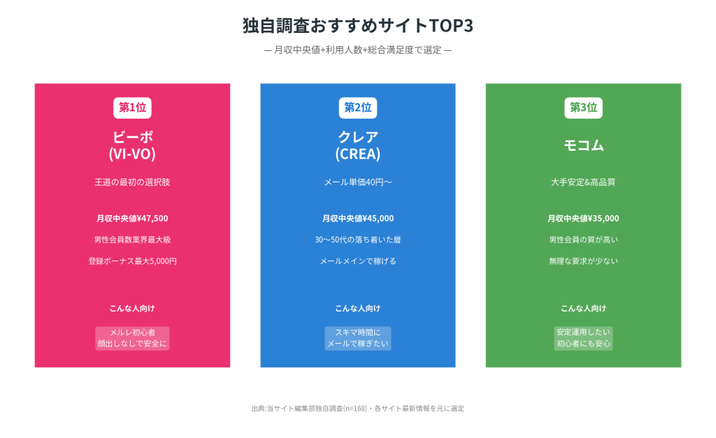 独自調査おすすめサイトTOP3
