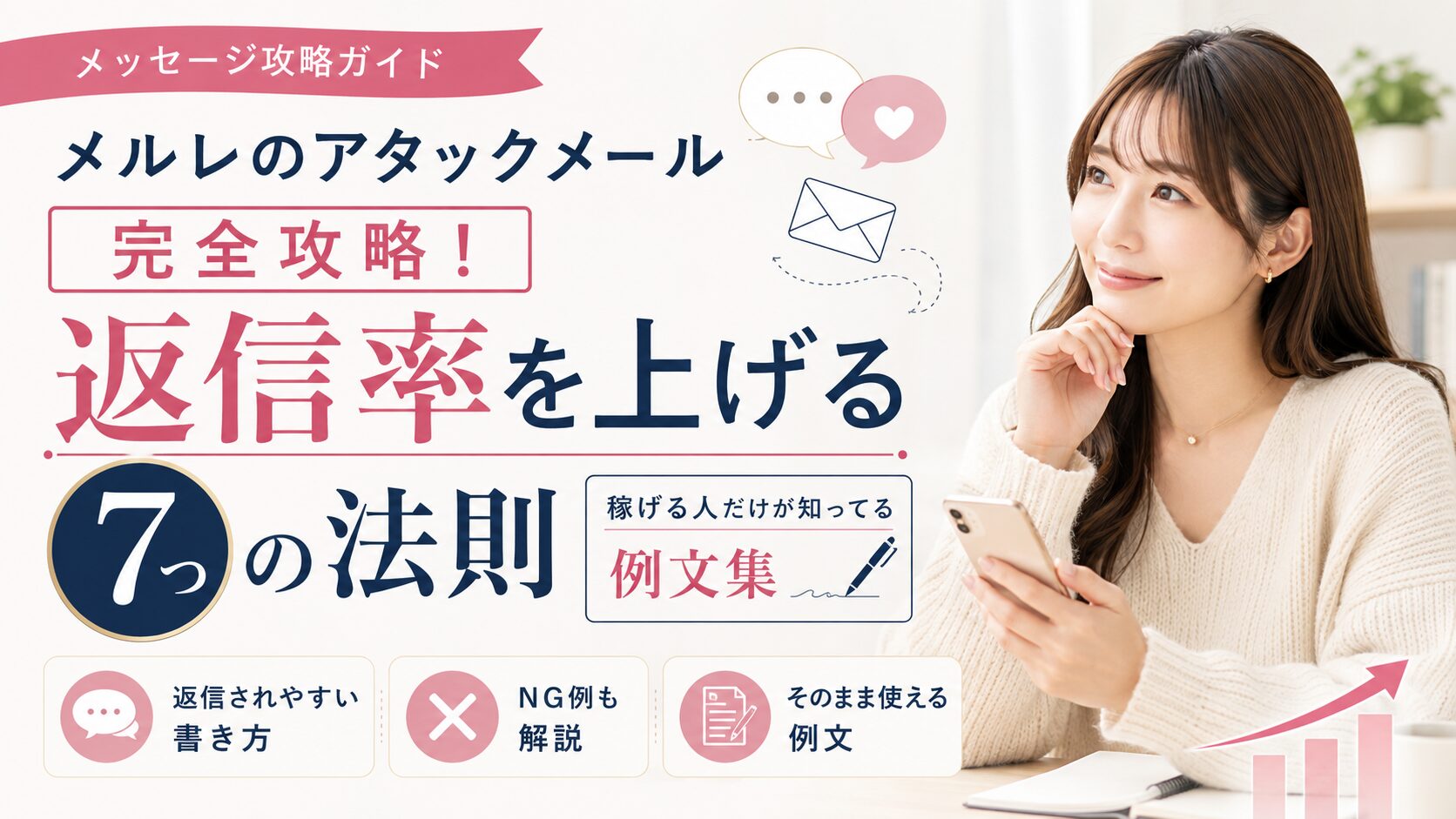 メルレのアタックメール完全攻略！稼げる人だけが知ってる「返信率を上げる7つの法則」と例文集