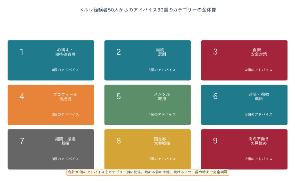 9カテゴリー30個のアドバイスの全体像